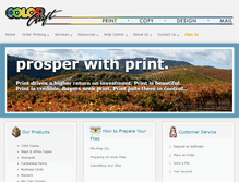 Tablet Screenshot of colorcraftprinting.com